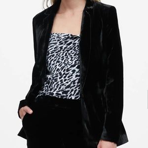 Banana Republic black velvet blazer